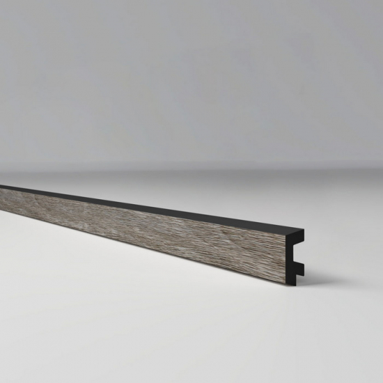 Торцевой профиль ПВХ для панелей Comfort 3D-Prof M Дуб серый 406 - 2,95м